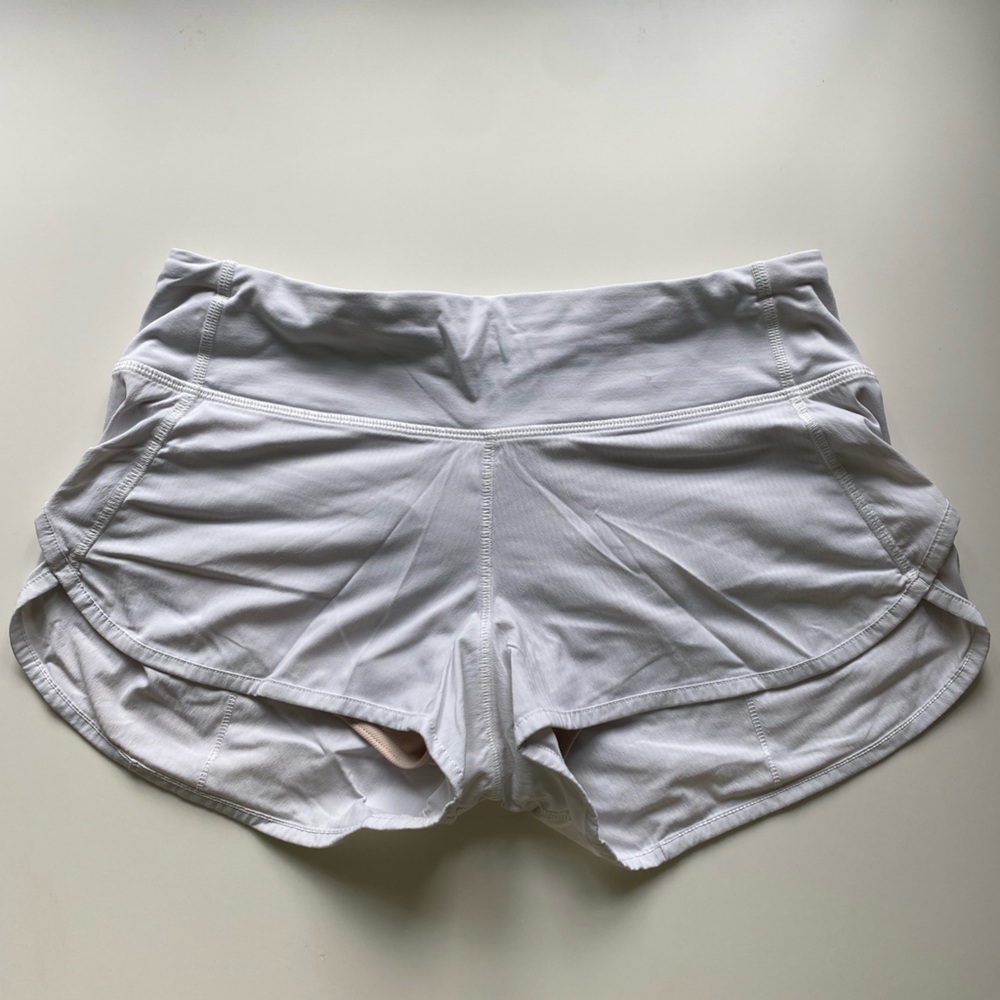 Lululemon Speed Up Lined Short 2.5” in White